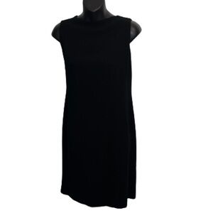 Anne Klein black sleeveless sheath midi dress size 8